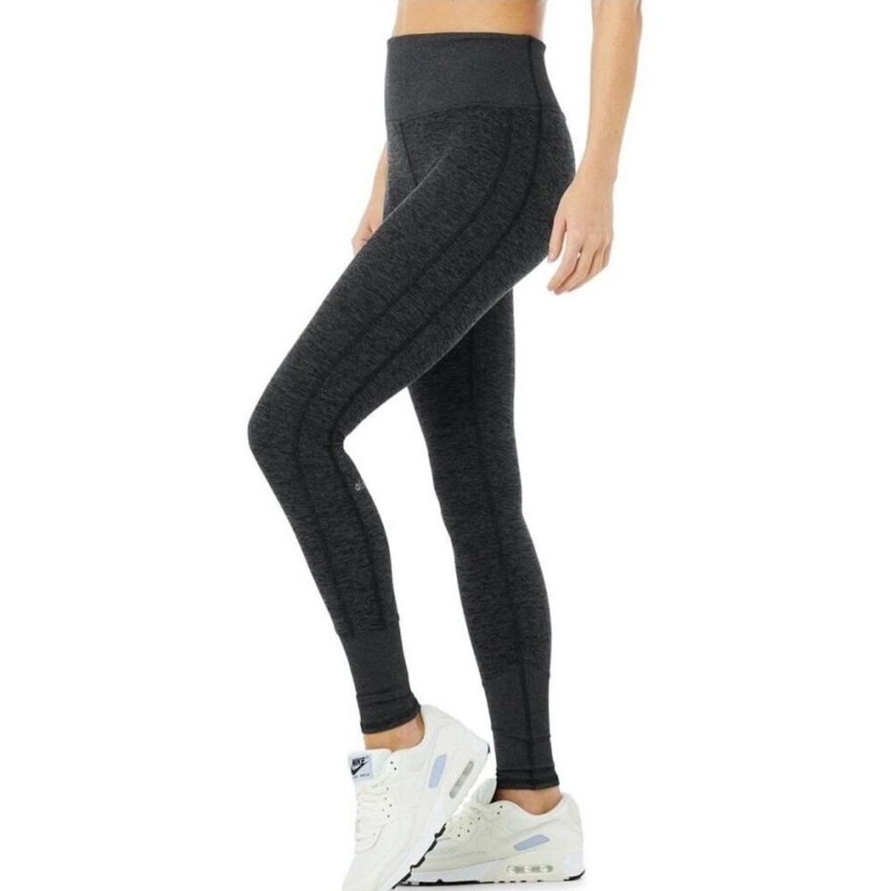 Alo Yoga High Waist Alosoft Lounge Leggings Dark Heather Gray Size S